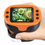 1000X Handheld Digital Microscope for Kids - 4K 2.0" Screen, Rechargeable Mini Labster Portable Pocket Scope, Includes Slides Kit - Science Gadget Edu Gift for Children Ages 4-12