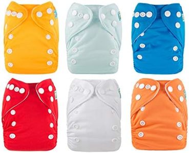 ALVABABY 6pcs with 12 Inserts Baby Cloth Diapers Pocket Newborn Diaper for Less Than 12pounds Baby Snaps Cloth Diapers Nappy