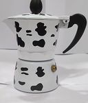 3D CREATIONS Aluminium Espresso Stove Percolator 1 Polished Cups(Black and White, 50ml) Product