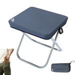 OX-GEN OUTDOORS Ultralight Folding Camping Stool, Aluminum Portable Pocket-Size Chair (Dark Blue)