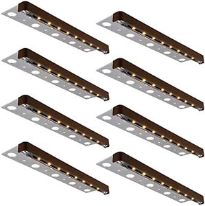 LEONLITE 8-Pack Classic Series 12 Inch LED Retaining Wall Lights, Hardscape Lighting Low Voltage, Low Voltage Landscape Lights, 12V Paver Lights, 3W Outdoor Step Lights, 2700K Soft White, ETL
