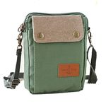 YaJaMa Women Zipper Canvas Small Shoulder Crossbody Bag Cellphone Pouch Purse Wallet(Green)