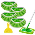 Ashsajkd Pack Reusable Wet-Microfiber Wet Dry Mop Compatible