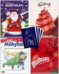 Chocolate Advent Calendars 2024 for Kids and Adults - 4 Pack with Cadbury Dairy Milk, Galaxy, Maltesers and Milkybar - Christmas Countdown Calendar Bundle Complete with 4 Luxury Festive Greeting Cards