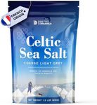 Detox Organica - Celtic Sea Salt 600g - Coarse Light Grey Crystals, Hand-Harvested in France, Rich in 82+ Essential Minerals for Flavor and Health-Seasoning Food with Salt