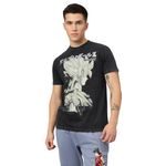 Free Authority Dragon Ball Z Printed Regular Fit Black Cotton Men's T-Shirt