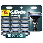 Gillette Mach3 Mens Razor Blade Refills for Sensitive Skin, Total Pack of 15