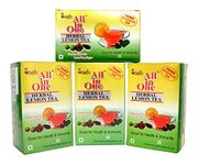 All in One Herbal Lemon Chai Tea Powder, Premix Sulphur Less Sugar Pack Of 4, 100 Pouches, 250 Grams