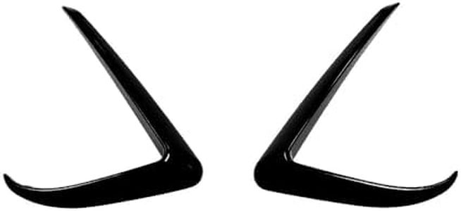 AUTRAGO Front Fog Light Lamp Eyebrow Cover Trim for Tesla Model 3 2017-2023 (Gloss Black)