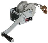 Einhell Manual Cable Winch TC-WI 500 (max. Bearing Force 500 kg, 10 m Wire Cable, Return Lock, Non-Slip Grip incl. Safety Hook and Safety tab)
