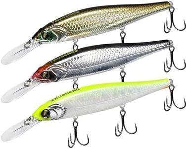 TRUSCEND Suspending Jerkbait Fishing Lures, Precision-Engineered Minnow with Sound, Flash & Irresistible Action, Cast Farther, Glow Brighter and Rattle Louder Jerkbaits for Bass Walleye Pike Catfish