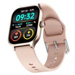 pTron Pulsefit Infiniti Smartwatch with 2.01" Full Touch Display, Bluetooth Calling, Functional Crown, 600 NITS, 100+ Watch Faces, HR,SpO2, Sports Mode, Voice Assist, 5 Days Battery Life & IP68 (Pink)