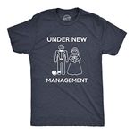 Under New Management Wedding T Shirt Funny Groom Shirt Bachelor Party tee S Blues