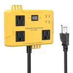 Refrigerator Surge Protector - Wall Mount 3 Outlet Voltage Protector with Time Delay & LED Indicator for Home Appliances, Against High & Low Voltage Brownouts Spikes & Instant Surge,3FT