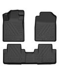 FIILINES Floor Mats Fit for Honda CR-V CRV 2012-2016 All Weather TPE Floor Liners Waterproof Durable 1st & 2nd Row Liner Set CR-V Accessories (Black)