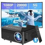 Projector Surewheel SW10, 20000 Lumen 4K Projector Home Cinema, 5W Speaker, Keystone Correction, Zoom, Wifi, Bluetooth, TV Stick/Phone/HDMI/PS5