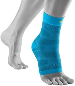 Bauerfeind Sports Compression Ankle Support, 1 unisex ankle sleeve with compression, protection for running, fitness and ball sports, can be worn right and left- Rivera,Small