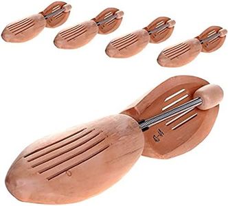 HIMRY® 5 Paia | Tendiscarpe in Legno Naturale Unisex, Alberi di Scarpe con Molla a Spirale, Forma per Calzature, Allarga Scarpe di Vero Legno, Taglia 43 - Taglia 44, KXB6001-5x-43