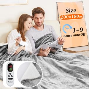 Mia&Coco Heated Blanket, 200x180cm – Grey Electric Throw