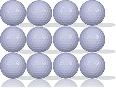 Plain Color Golf Balls 1 Dozen Blank, Non-Printed (White) -