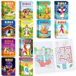 BenLouis 24 Pcs Christian Mini Coloring Books Kids Bible Verse Religious Small Drawing Book for Operation Christmas Child Bulk Sunday School Prizes Party Favors Goodie Bag Activity Gifts Filler