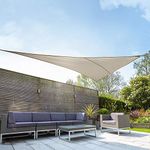 Kookaburra Waterproof Garden Sun Shade Sail Canopy in Mushroom 98% UV Block (6m x 4.2m Right Angle Triangle)