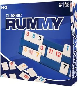 Point Games, Classic Rummy Cube Game, with Full-Size Three Tier Exclusive Folding Playing Racks, 2-4 Players, Great Gift