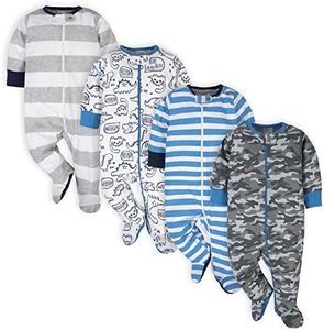 Onesies Brand Baby Boys 4-pack 'N Play Footies And Toddler Sleepers, Blue Dino, 3-6 Months US