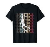 Retro Basketball Typography BBall Player Sports T-Shirt T-Shirt