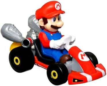 Hot Wheels GBG26 Mario Kart 1:64 Die-Cast Mario with Standard Kart Vehicle