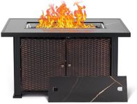 44" Propane Fire Pit, 2 in 1 Rectan