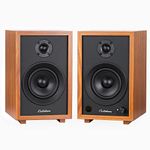 Electrohome McKinley 2.0 Stereo Powered Bookshelf Speakers with Built-in Amplifier and 4" Drivers for Turntable, TV, PC and Wireless Music Streaming Featuring Bluetooth 5, RCA and Aux (EB30)