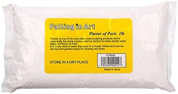 Falling in Art 1lb Plaster of Paris Powder - Plaster Hand Mold Casting Kit Powder, Gypsum Cement, Pottery & Ceramic Plaster Powder for Crafts, Sculpture, Diorama and Home Decor