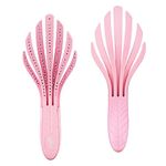 Wet Brush Go Green Hair Curl Detangler Brush - Pale Pink - Ultra-Soft IntelliFlex Detangling Bristles Glide Through Tangles with Ease - All Hair Types - No Split Ends & Pain-Free for Wet or Dry Hair
