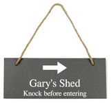 Go Find A Gift Personalised Hanging Slate Plaque/Sign - Right Arrow