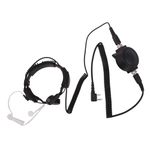 Saccgt WalkieTalkie Earpiece with Finger PTT Mic Throat Headset for BFF8HP BFF9 UV-82 UV-82HP UV-82C UV-5R UV-5R+ UV-5RA UV-5R ABS