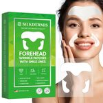 SILKDERMIS Forehead Wrinkle Patches: Anti Wrinkle Patches with 12 Pcs of Forehead Patches and 24 pcs of Smile Line Patches (Green)