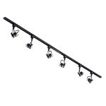 LITECRAFT Kitchen Track Light with Greenwich Fixture & GU10 LED Bulbs - (Black, 2M 6 Light)