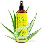 Organic Aloe Vera Spray for Body & Hair - From Freshly Cut Aloe Plant - Extra Strong - Easy to Apply - No Thickeners So It Absorbs Rapidly With No Sticky Residue - Made in USA (Big 355 ml)