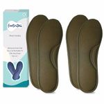 Footvital Memory Foam Shoe Insoles Comfortable Insoles Supports Heel & Arch Absorbs Foot Sweat & Moisture Ultra Soft Cushioned Lightweight Durable Washable Pads for Men & Women Brown (2 Pair)(Size-6)