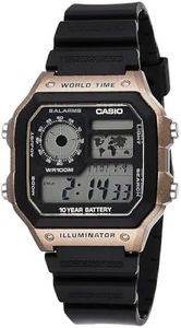 Casio 10-Year Battery, Black, AE-1200WH-5AVCF