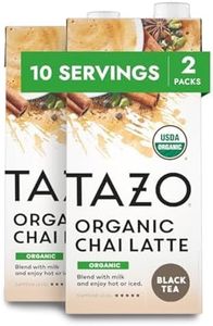 TAZO Organic Chai Latte, Black Tea Concentrate, Easy-to-Serve Chai Tea for Everyday Lattes, Hot or Iced Tea and Mocktails, 32 oz Tea Mix Carton (Pack of 2)