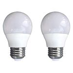 Un-Edison 3-Watt Cool Light for KitchenAid Refrigerators, 40W Equivalent, 120V E26 Cool White 6000K, A15 Energy Saving Appliance Bulbs, 2-Pack