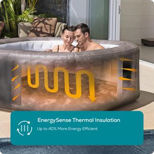 Lay-Z-Spa Rome Inflatable Hot Tub – 4 Person Portable Spa