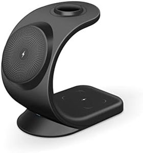 MMOBIEL Station de Charge Magnétique Compatible avec iPhone, Apple Watch et AirPods - 3-in-1 Station Charger - 18W Chargeur Rapide sans Fil Compatible avec Qi Magsafe - Chargeur Induction - Noir