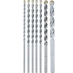 Makita E-10659 7 Pc. Assorted Carbide Tipped Percussion Masonry Hammer Drill Bit Set