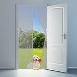 Magnetic Screen Door, 70x245cm Retractable Mesh with Self Sealing Magnets,Reinforced Screen Curtain Keep Fly Bug Out Gray