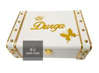 DURGA TRUNK Acrylic Customize Trunk Gift Box (off-White, Medium) Rectangular