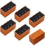 Tnisesm/6pcs Coil DPDT PCB Power Relay DC 5V 8 Pins Mini Power Relay PCB Relay HK19F-8P-5V