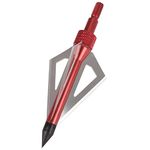 NIKA ARCHERY Broadheads 100 Grains 3 Blades Steel Arrows Heads for Archery Bow Hunting Outdoor - Pack of 12